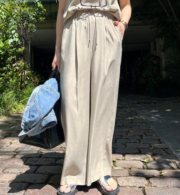  「【ウォッシャブル】キュプライージーパンツ」|チノ|