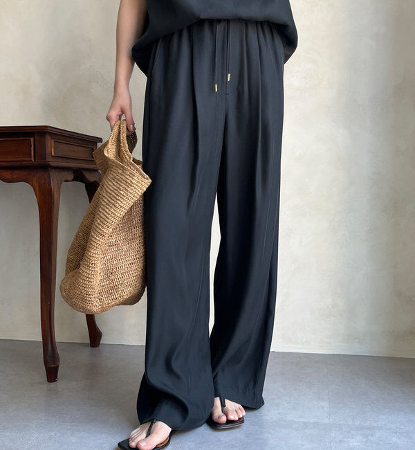  「【ウォッシャブル】キュプライージーパンツ」|チノ|