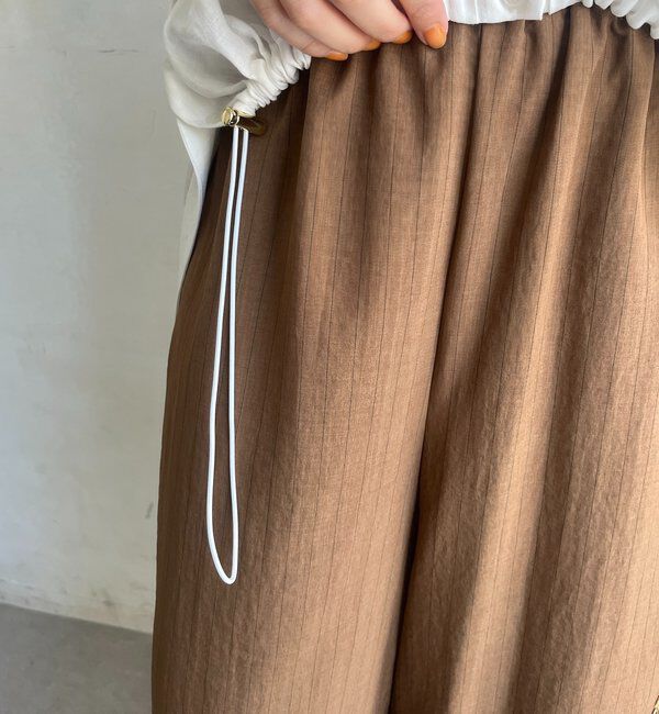  「【WEB限定】タンブラーブッチャーストライプワイドパンツ」|チノ|