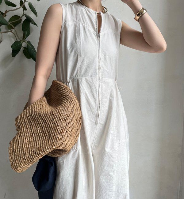  「【WEB限定】コクーンコンビネゾン」|ワンピース|アイボリー