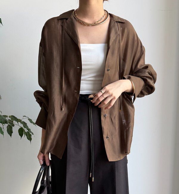  「シアー開襟シャツ」|シャツ・ブラウス|