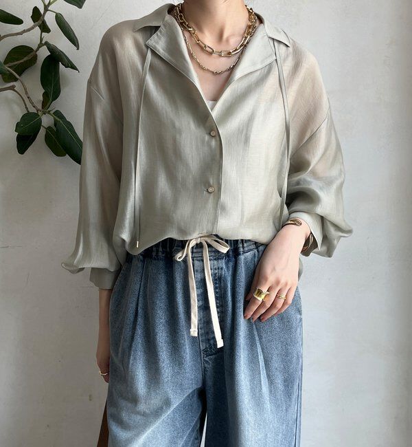  「シアー開襟シャツ」|シャツ・ブラウス|