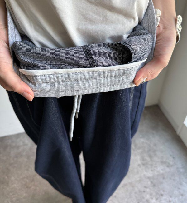  「【WEB限定】ウエスト切替ワイドデニムパンツ」|デニム|