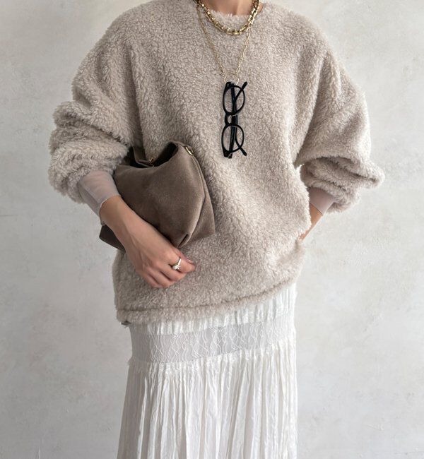  「【WEB限定】フリースプルオーバー」|Tシャツ・カットソー|ベージュ