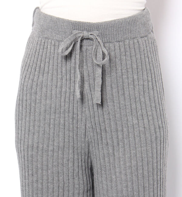  「【再入荷】裁ち切りリブニットパンツ」|チノ|