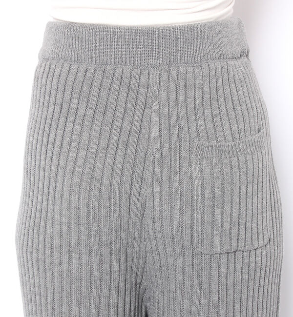  「【再入荷】裁ち切りリブニットパンツ」|チノ|