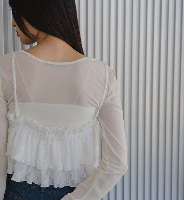  「レースフリルビスチェ」|シャツ・ブラウス|