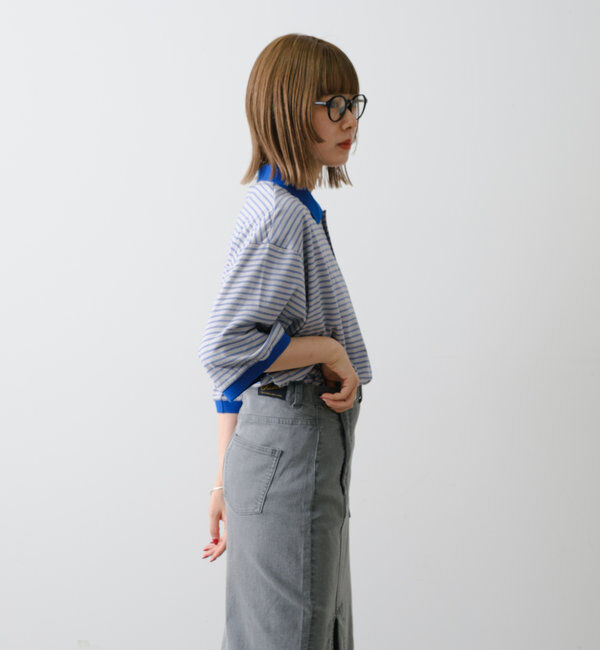  「【WHIMSIC】レトロボーダーポロシャツ」|ポロシャツ|