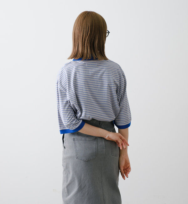  「【WHIMSIC】レトロボーダーポロシャツ」|ポロシャツ|