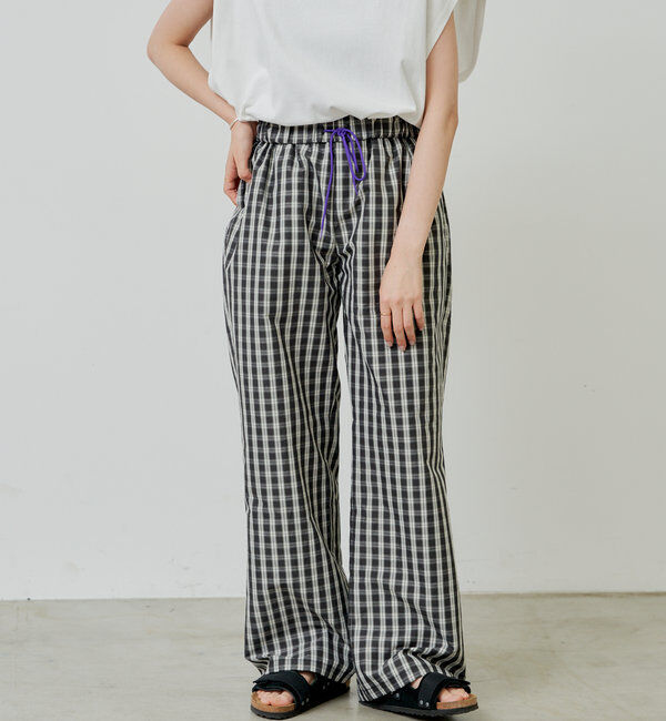  「【WHIMSIC/SETUP対応/日本製生地】チェックパンツ」|チノ|