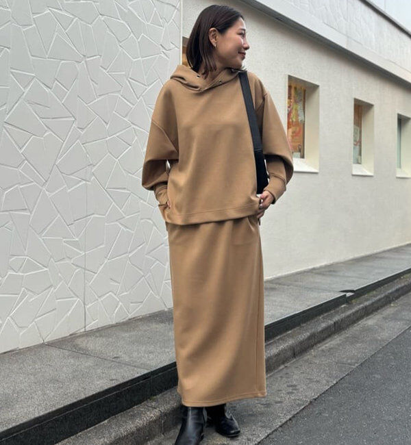  「《新色追加・着回し抜群◎》ダンボールニットパーカーセットアップ」|その他|