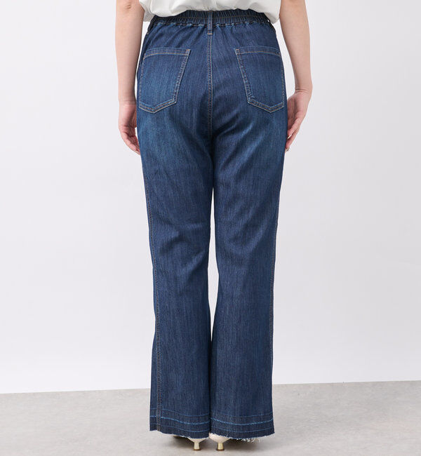  「《履くだけスタイリッシュ・ウエストゴム》ストレートフレアデニム」|その他|