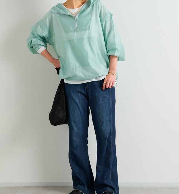  「《履くだけスタイリッシュ・ウエストゴム》ストレートフレアデニム」|その他|