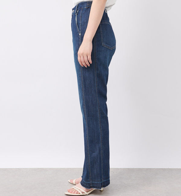  「《履くだけスタイリッシュ・ウエストゴム》ストレートフレアデニム」|その他|