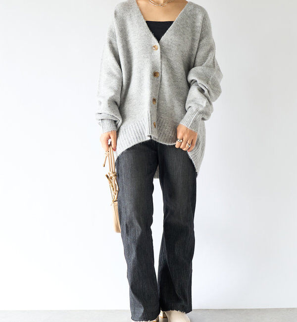  「《履くだけスタイリッシュ・ウエストゴム》ストレートフレアデニム」|その他|
