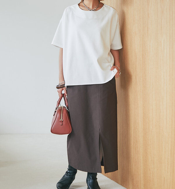  「《着回し・体型カバー◎》半袖ポンチョカットソー」|Tシャツ・カットソー|