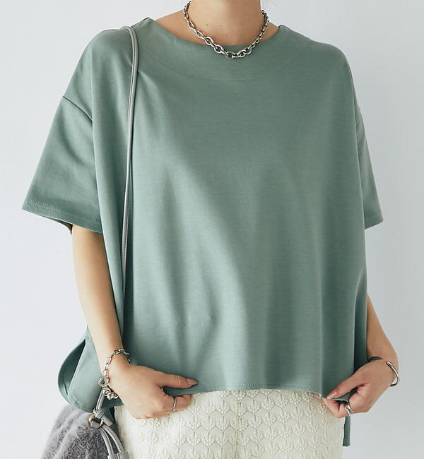  「《着回し・体型カバー◎》半袖ポンチョカットソー」|Tシャツ・カットソー|