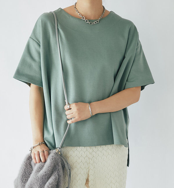  「《着回し・体型カバー◎》半袖ポンチョカットソー」|Tシャツ・カットソー|