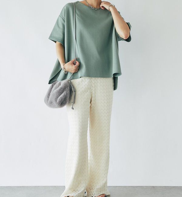  「《着回し・体型カバー◎》半袖ポンチョカットソー」|Tシャツ・カットソー|