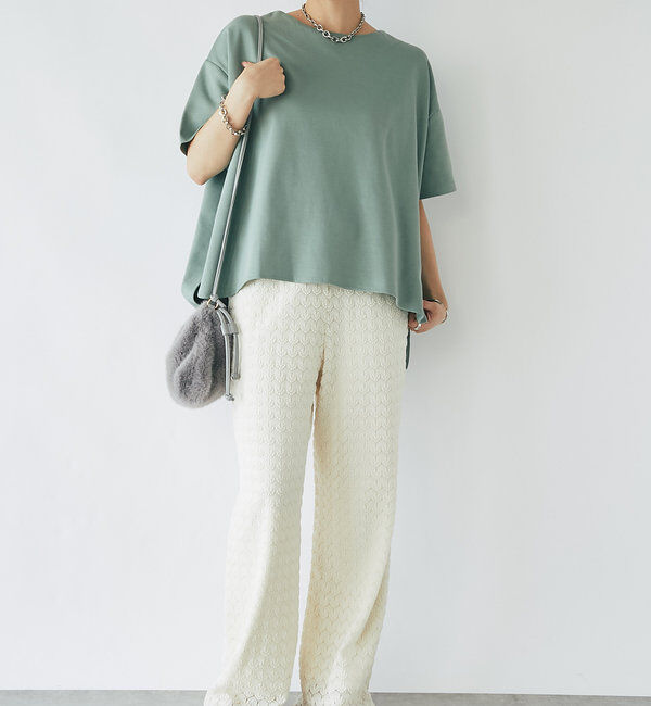  「《着回し・体型カバー◎》半袖ポンチョカットソー」|Tシャツ・カットソー|