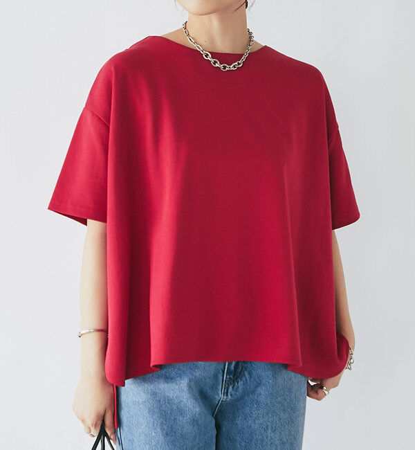  「《着回し・体型カバー◎》半袖ポンチョカットソー」|Tシャツ・カットソー|