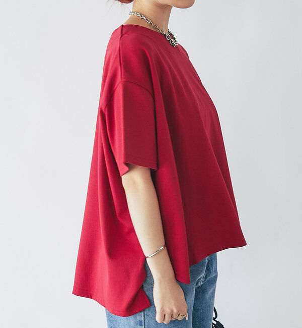  「《着回し・体型カバー◎》半袖ポンチョカットソー」|Tシャツ・カットソー|