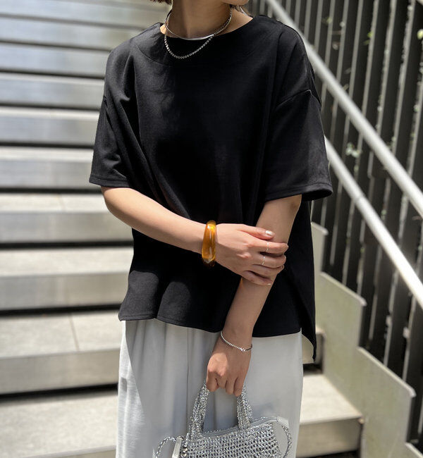  「《着回し・体型カバー◎》半袖ポンチョカットソー」|Tシャツ・カットソー|