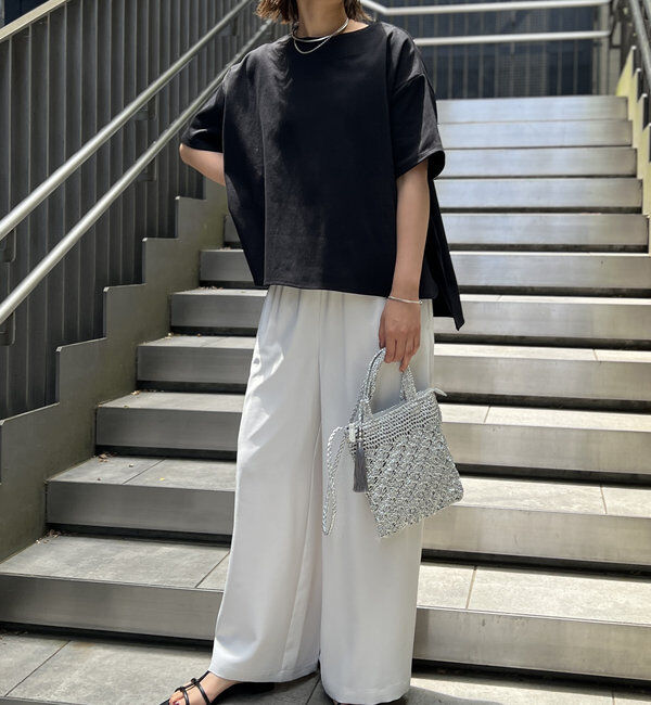  「《着回し・体型カバー◎》半袖ポンチョカットソー」|Tシャツ・カットソー|