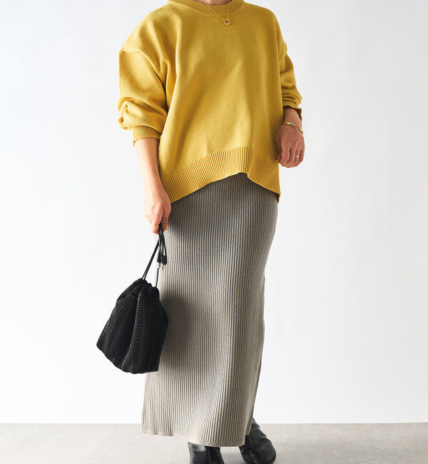  「《リラクシー・体型カバー◎》スポンジヤーンルーズニット」|ニット・セーター|