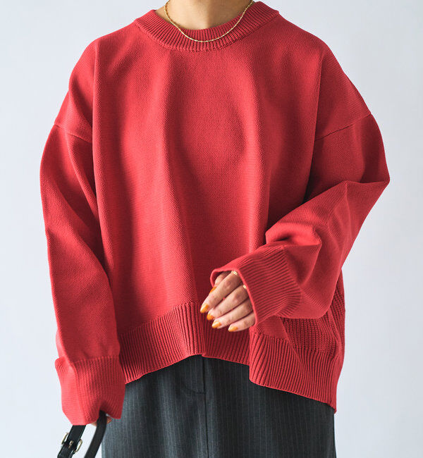  「《リラクシー・体型カバー◎》スポンジヤーンルーズニット」|ニット・セーター|