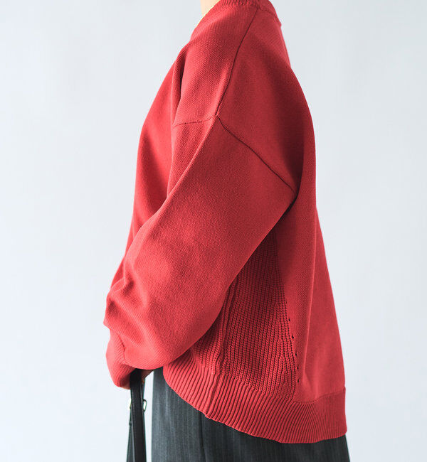  「《リラクシー・体型カバー◎》スポンジヤーンルーズニット」|ニット・セーター|