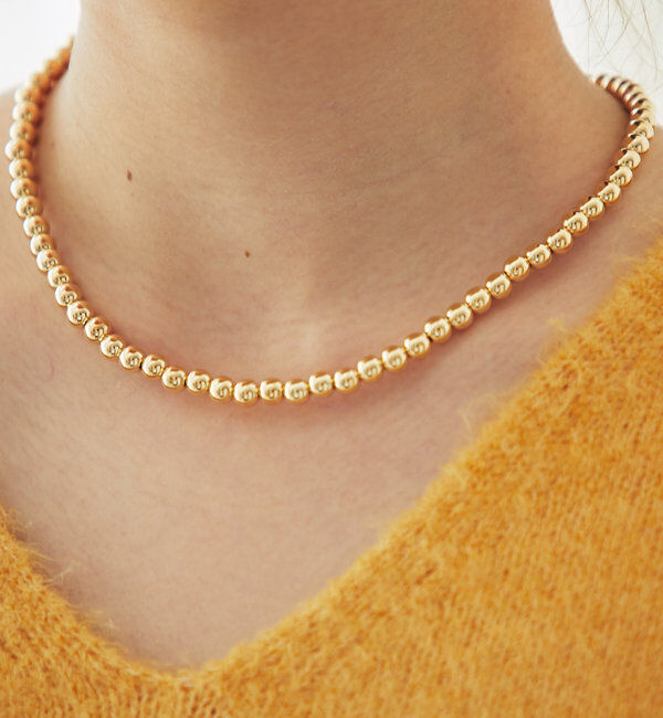  「ボールチェーンマンテルネックレス」|ブローチ・コサージュ|