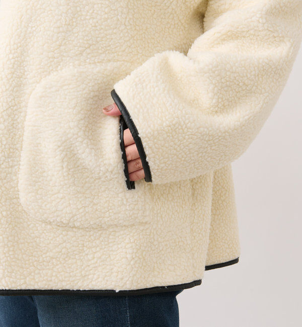  「リバーシブルパイピングボアコート」|その他|