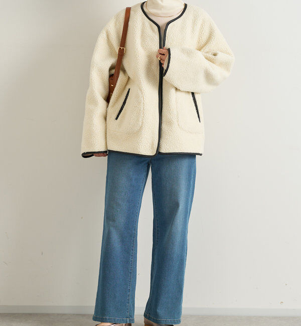  「リバーシブルパイピングボアコート」|その他|