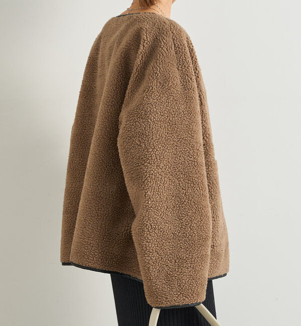  「リバーシブルパイピングボアコート」|その他|