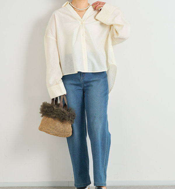  「抜け襟スキッパーシャツ」|シャツ・ブラウス|