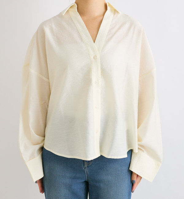  「抜け襟スキッパーシャツ」|シャツ・ブラウス|