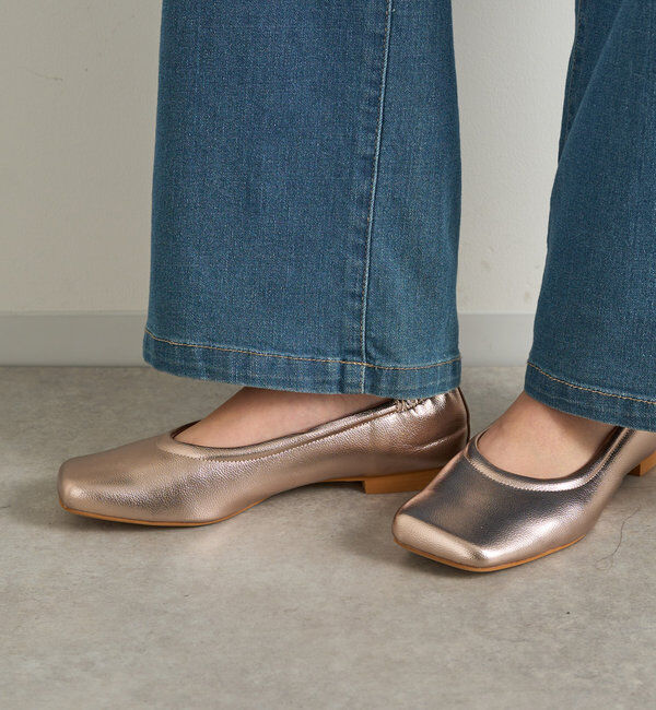  「晴雨兼用シャーリングカッターバレエパンプス」|その他|