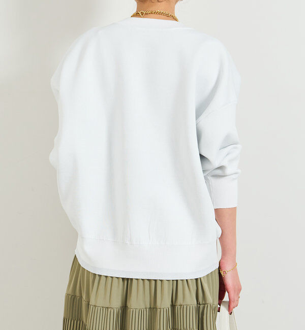  「《オンオフ着回せる》スウェットライクニットカーディガン」|ニット・セーター|