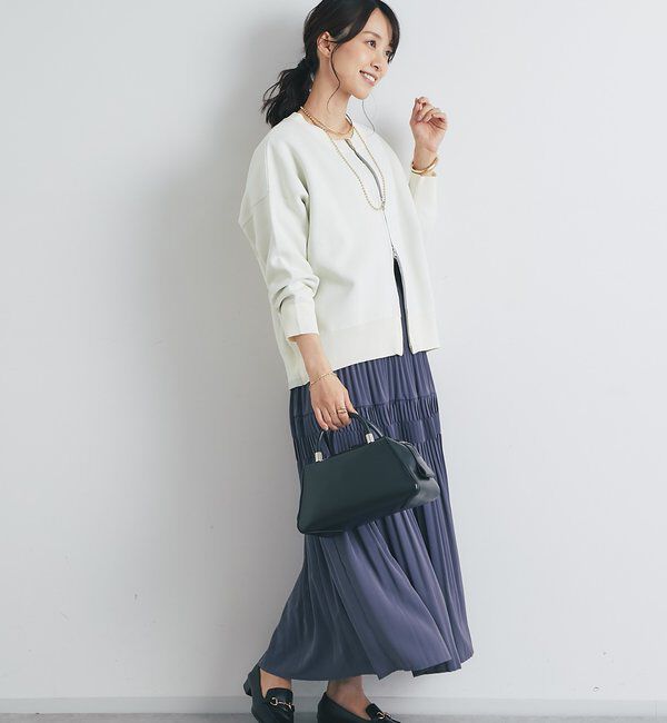  「《オンオフ着回せる》スウェットライクニットカーディガン」|ニット・セーター|