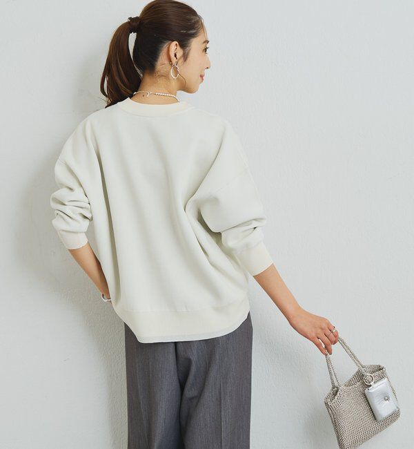  「《オンオフ着回せる》スウェットライクニットカーディガン」|ニット・セーター|