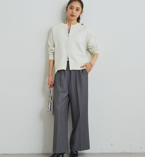  「《オンオフ着回せる》スウェットライクニットカーディガン」|ニット・セーター|