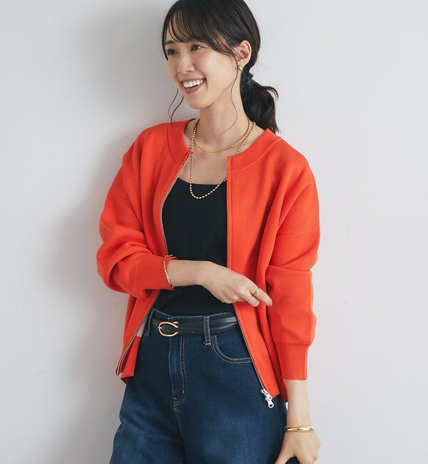  「《オンオフ着回せる》スウェットライクニットカーディガン」|ニット・セーター|