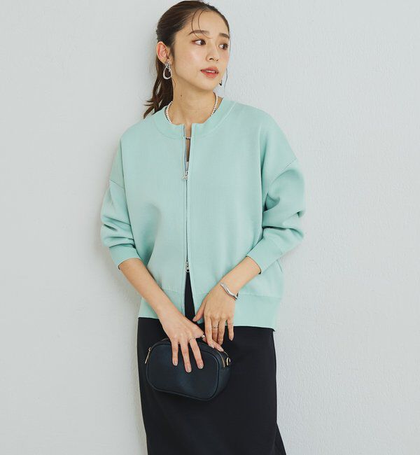  「《オンオフ着回せる》スウェットライクニットカーディガン」|ニット・セーター|