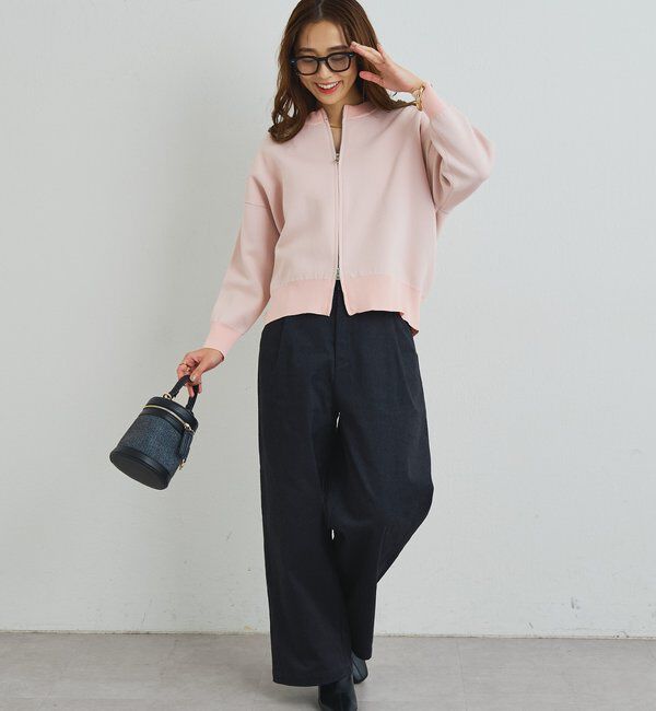  「《オンオフ着回せる》スウェットライクニットカーディガン」|ニット・セーター|