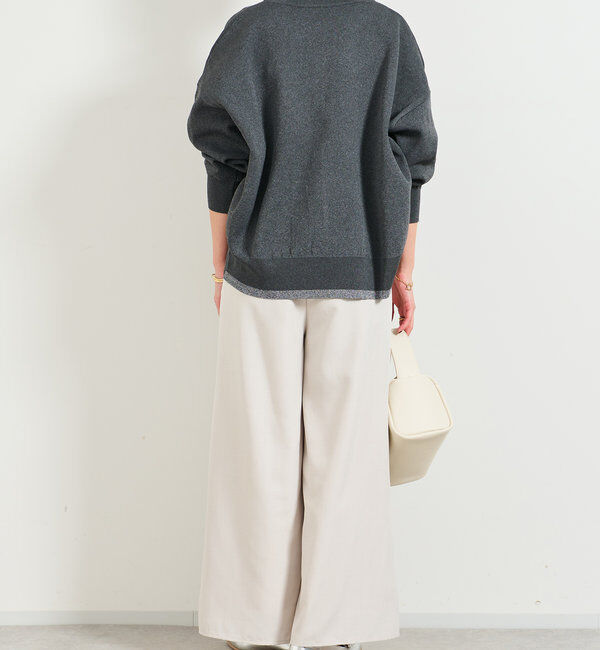  「《オンオフ着回せる》スウェットライクニットカーディガン」|ニット・セーター|