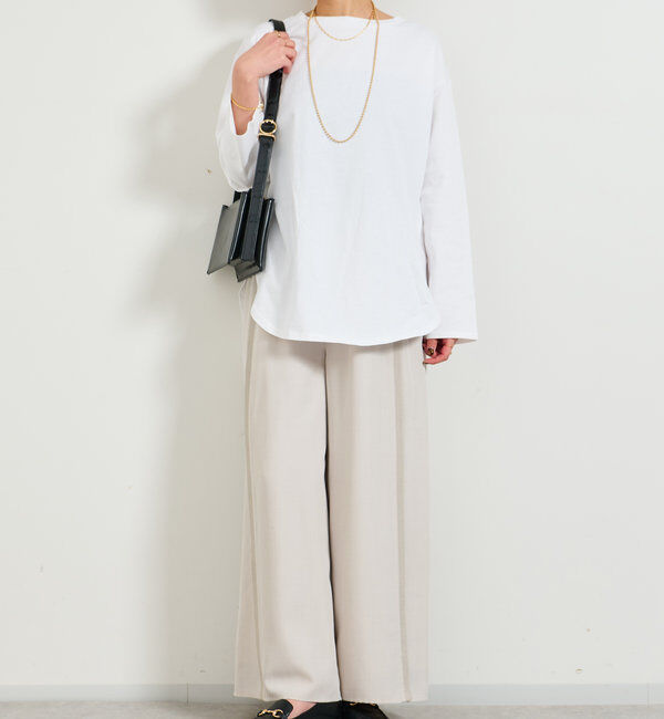  「シルケット風シンプルロンT」|Tシャツ・カットソー|