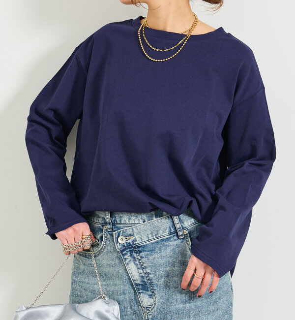  「シルケット風シンプルロンT」|Tシャツ・カットソー|