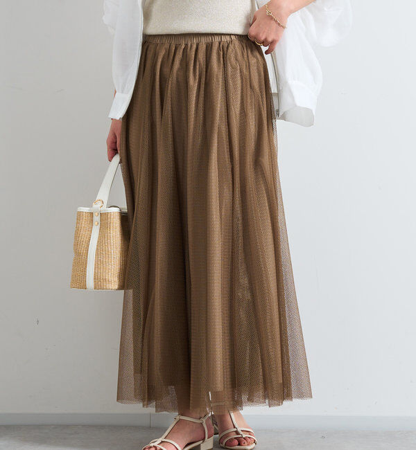  「パターンチュールギャザーフレアスカート」|スカート|