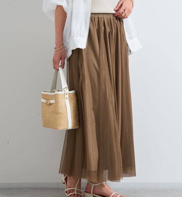  「パターンチュールギャザーフレアスカート」|スカート|